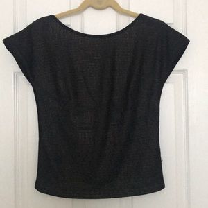 Akris Punto Black Cap Sleeve Top - Size 8